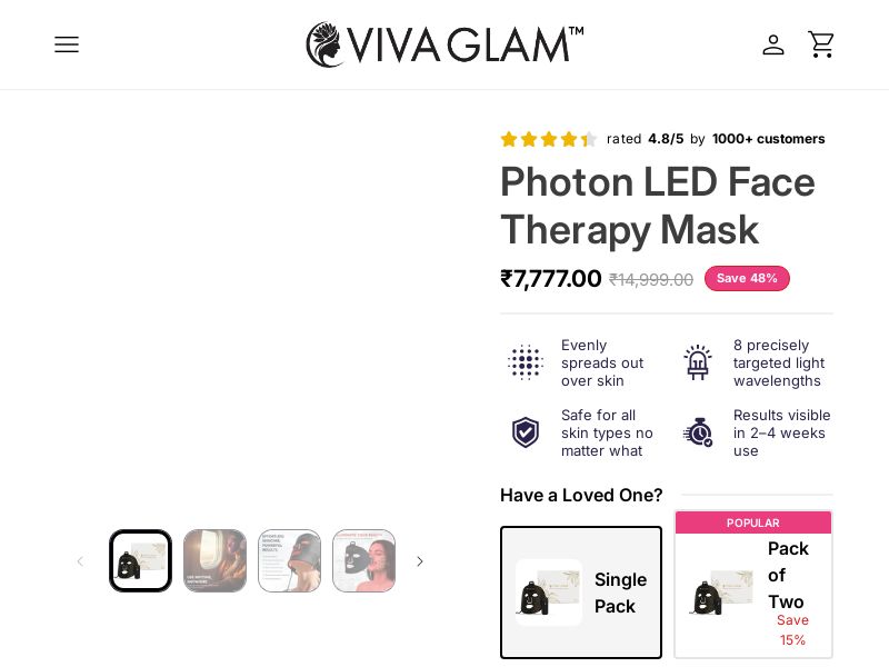 LED Therapy Face Mask by VivaGlam CPA - India