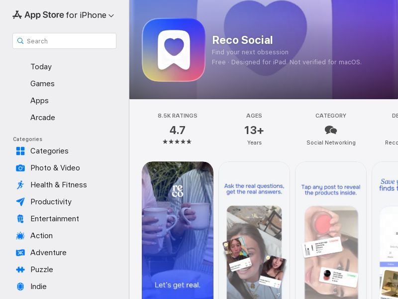 Reco Social iOS | US
