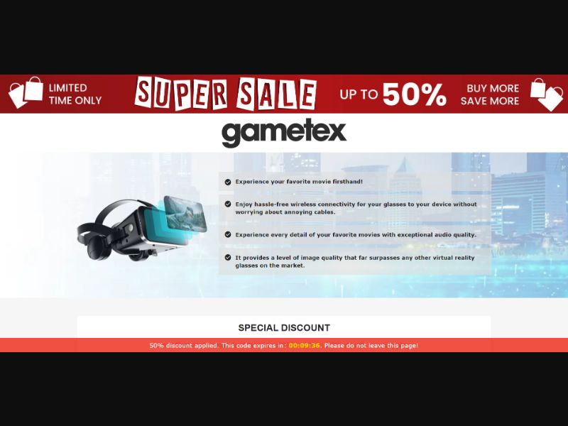 [WEB+MOB] Qinux Gametex – VR Glasses /International (112 GEOs) CPS *FB/TT/Google/Taboola Pixel*