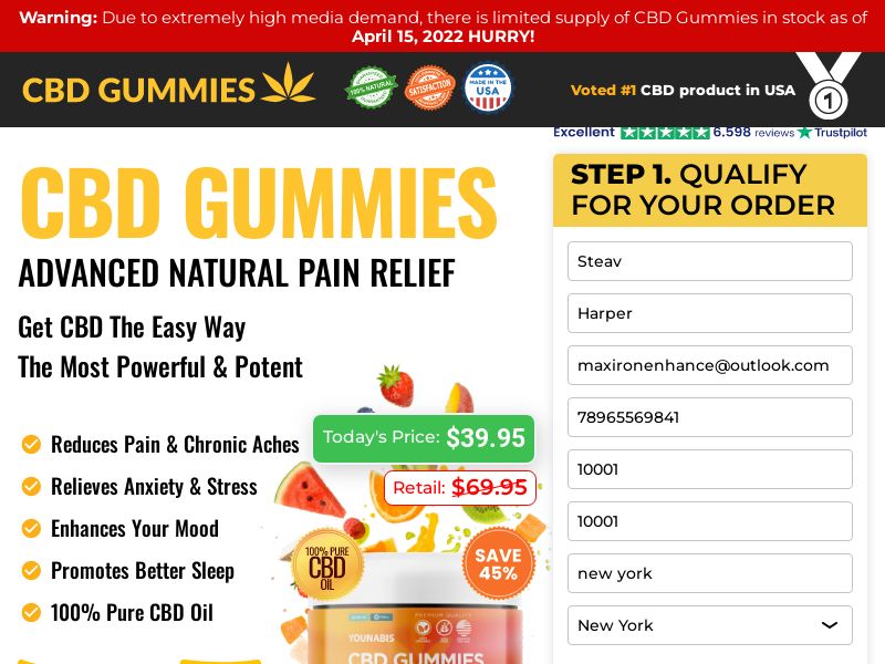 YouNabis CBD Gummies (Semi-Trial) (US) (SEO/Brand Bidding/ Search Allowed)