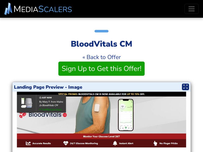BloodVitals CM {+DTC, Alt-Landers} [US]