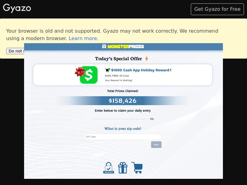 MonsterPrizes - $1000 Cash App Holiday Reward - US