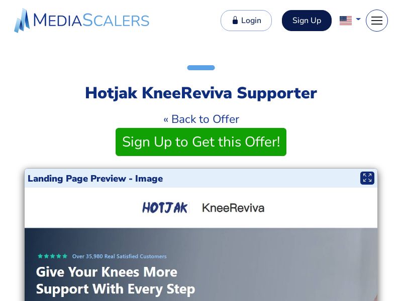 Hotjak KneeReviva Supporter {+Advertorial, DTC} [US, CA, AU, UK]