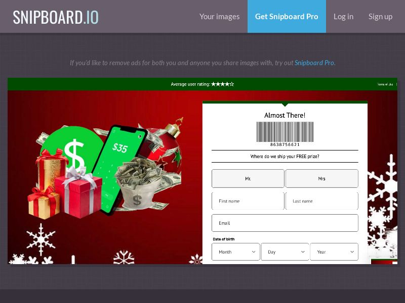 ConsumersConnect - Win $1000 to CashApp Christmas US - SOI *PREFILL*
