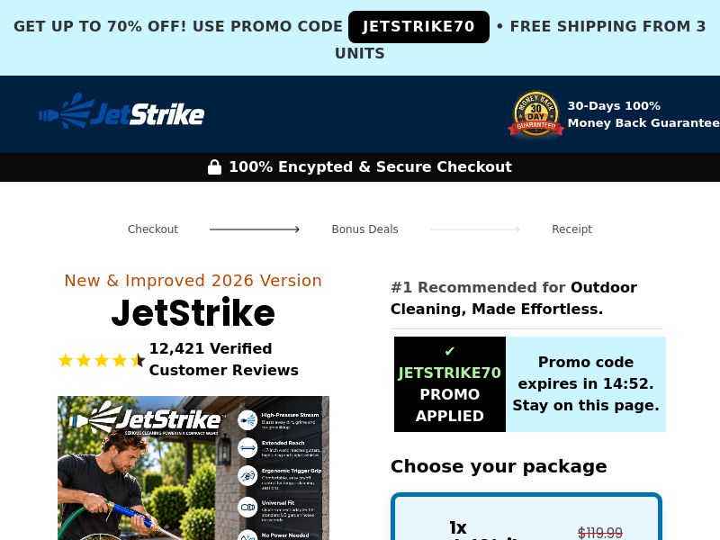 JetStrike Water Hose SS - US