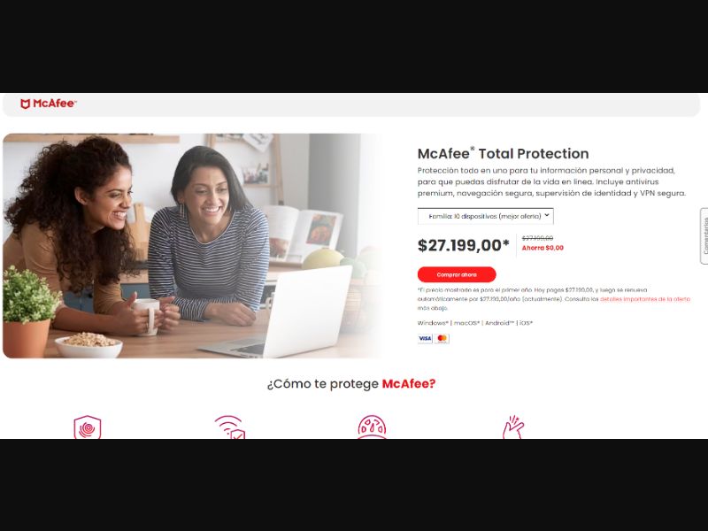 BR, MX, AR, CL, CO, PE - NO DTC - McAfee - Desktop/Mobile - Windows/Mac - CPS