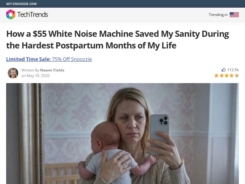 Snoozzie White Noise Machine - Advertorial [INTL] (Social,Banner,Native,Push,SEO,Search,Brand Bidding) - CPA