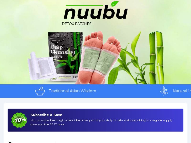 Ecom - Nuubu Detox Foot Patches SUBSCRIPTION-DE/FR
