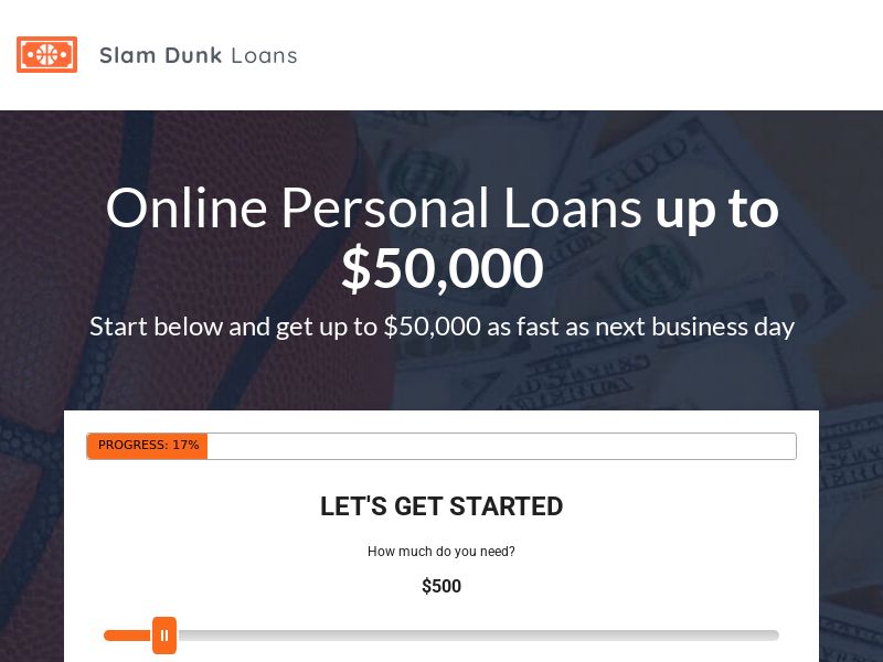 Slam Dunk Loans - Loans up to $50k - CPL (US)