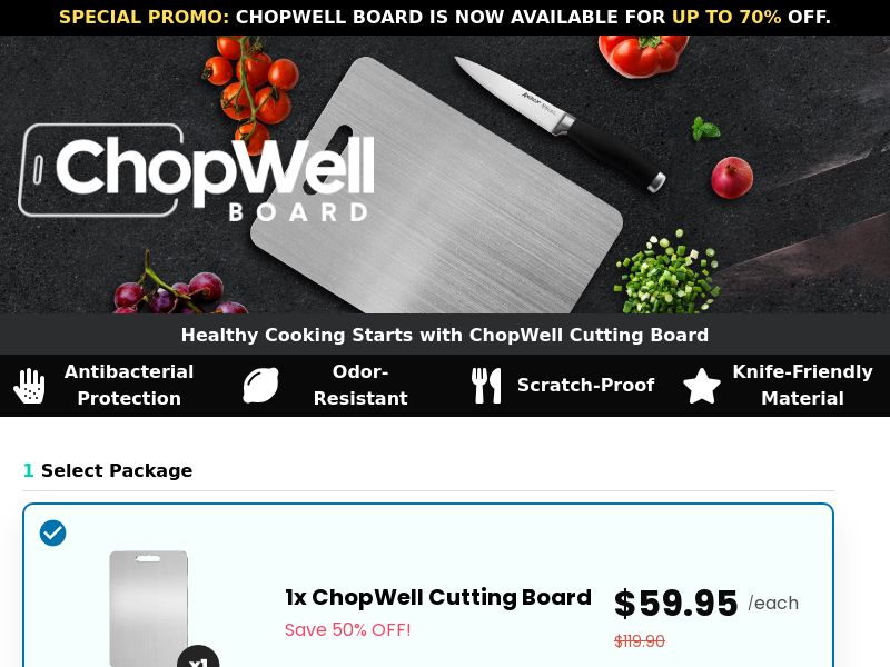 ! NEW OFFER - ChopWell Cutting Board [DE,AT,IE] (Social,Banner,Native,Push,SEO,Search,Brand Bidding) - CPA 