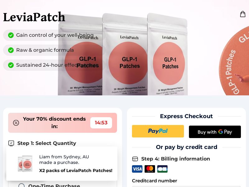 SS - LeviaPatch GLP-1 Patches -GLP-1 - AU