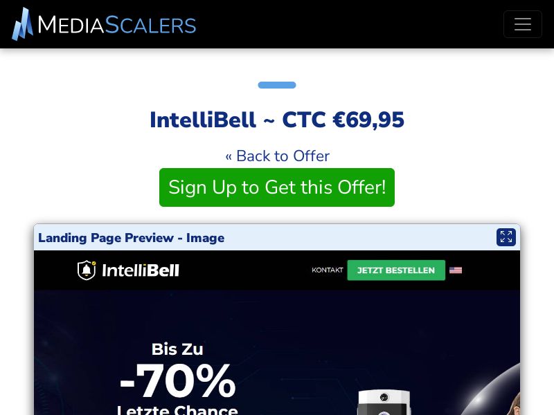 IntelliBell ~ CTC €69,95 {+Advertorial, DTC, Alt-Landers} (Event Tracking) [DE, AT]