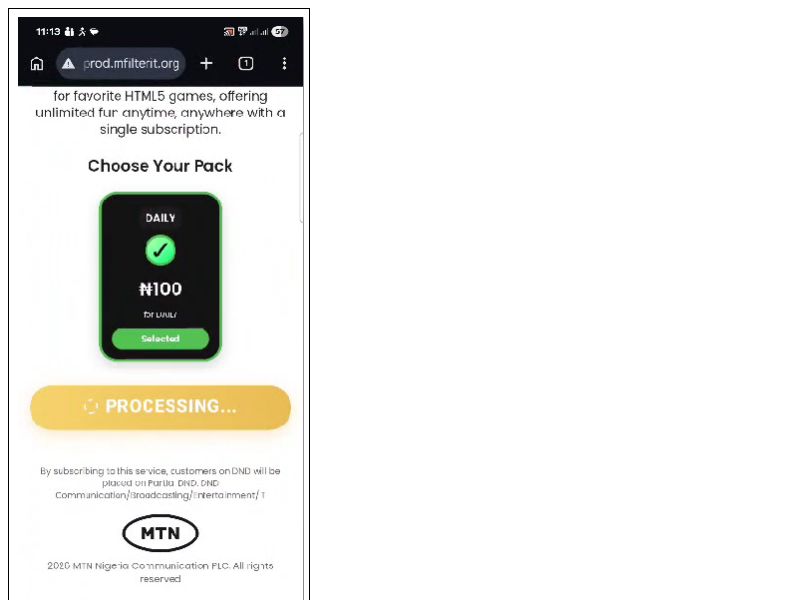 DAILY WAP (Mfilter) MTN