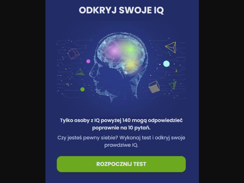 [MOB] Blue green quiz IQ /PL Click2Sms *FB/TT Pixel*