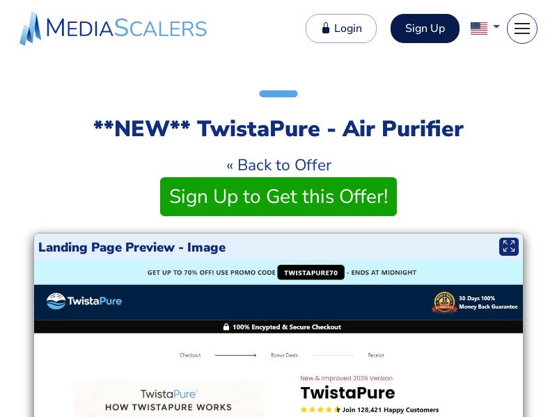 TwistaPure - Air Purifier {+DTC, Alt-Landers} (Event Tracking) [UK]