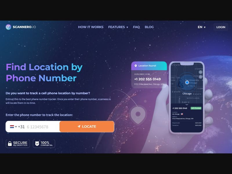 Scannero - Paid Trial - Cell Phone Location Tracker