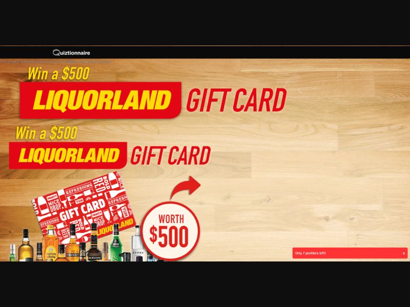 AU - Quiztionnaire - Liquorland Giftcard $500 - (CPL)