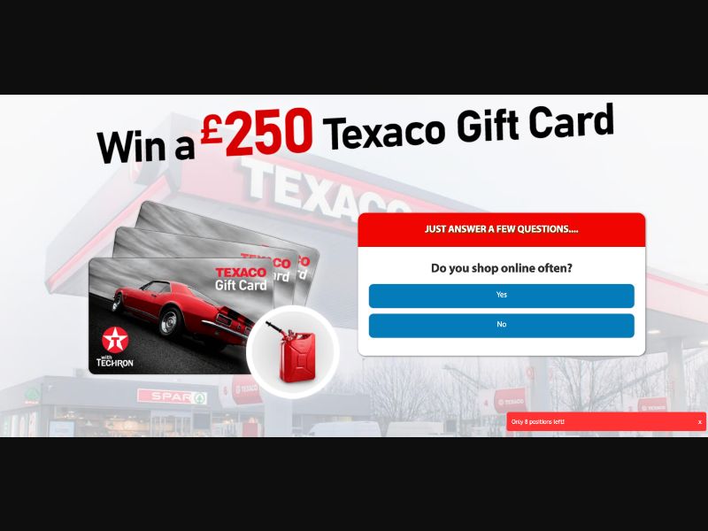 UK - Quiztionnaire - Petrol Texaco Voucher - (CPL)