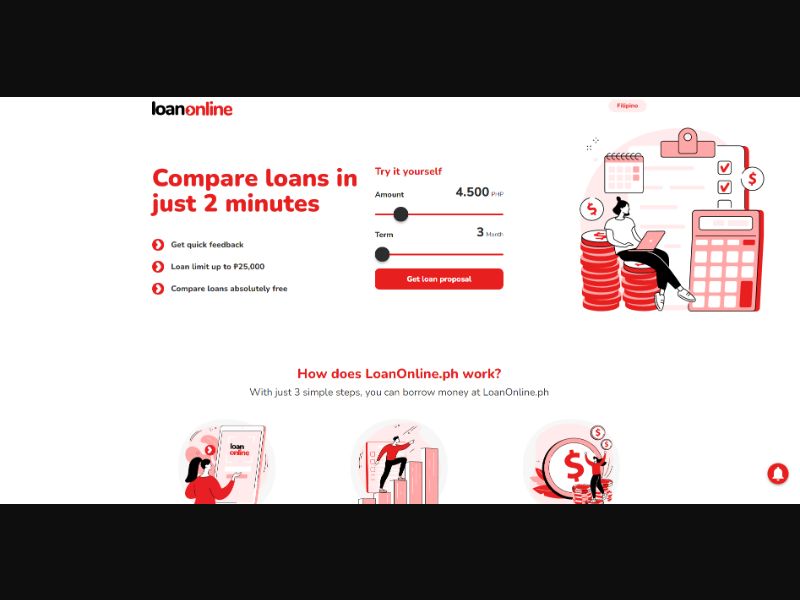 [WEB+MOB] LoanOnline (up to 25,000 PHP) /PH SOI ★Top