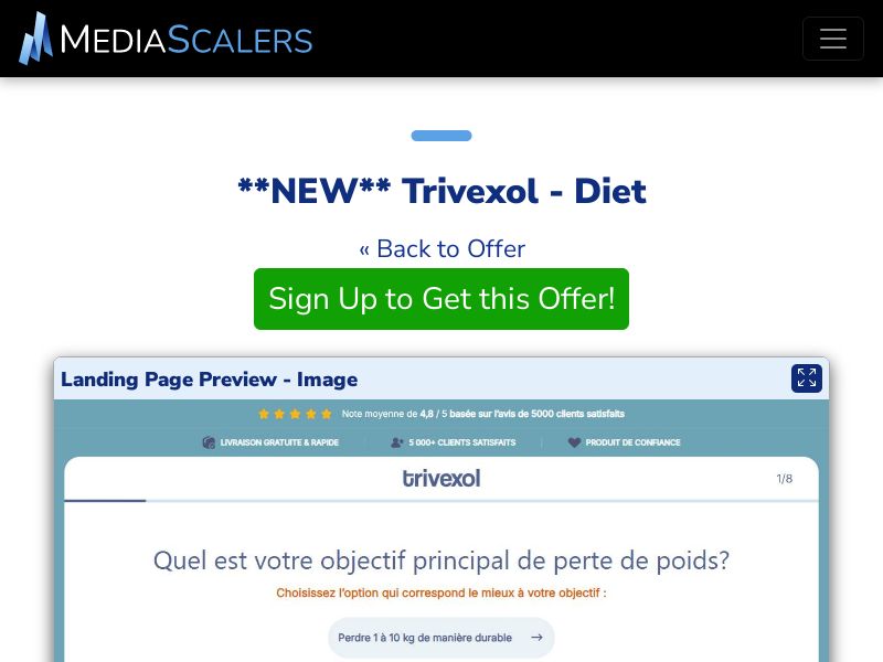 Trivexol - Diet {+Quiz, DTC} [FR, CH, BE]