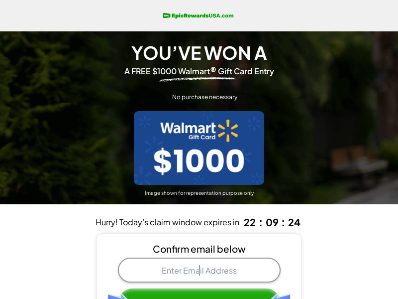 EpicRewardUSA - $1000 Walmart - Social - CPL | US