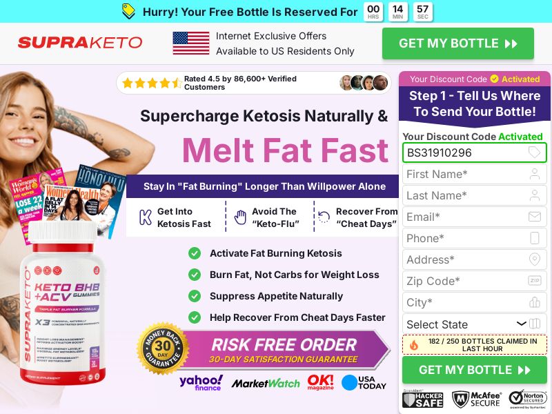 Supra KETO BHB + ACV Gummies - Social - CPA | US