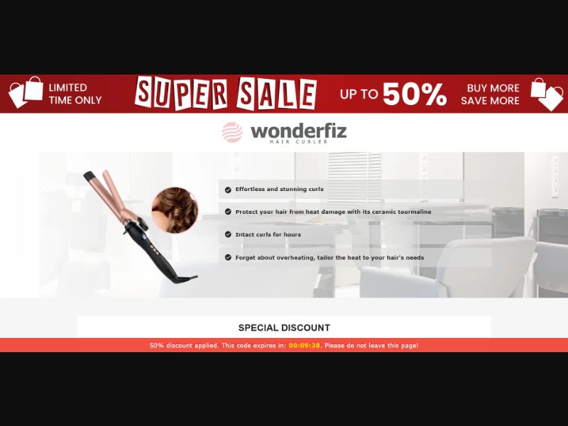 [WEB+MOB] Uqalo Wonderfiz – Hair Curler /International (112 GEOs) CPS *FB/TT/Google/Taboola Pixel*