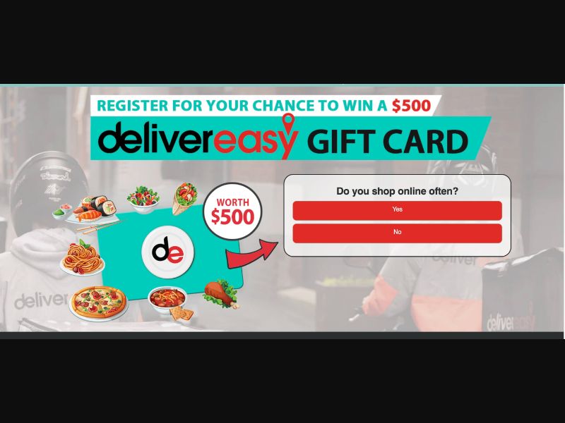 NZ - Quiztionnaire - Delivereasy Giftcard $500 - (CPL)