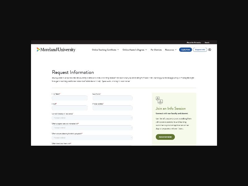 Moreland University - Register and Enrollment - CPL (USA)