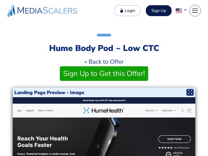Hume Body Pod ~ Low CTC [US, DE, CA, AU, GB, FR, ZA, +202 More]