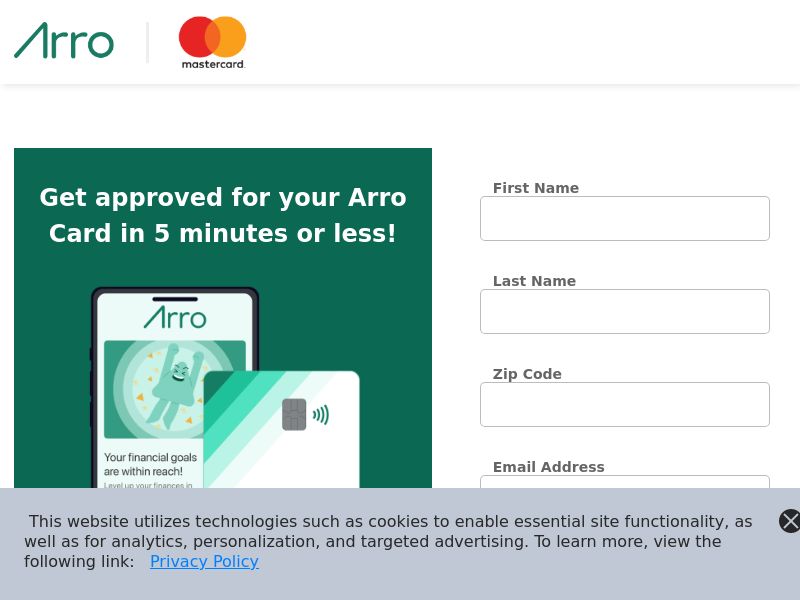 Arro Card - US - (Proof Required)