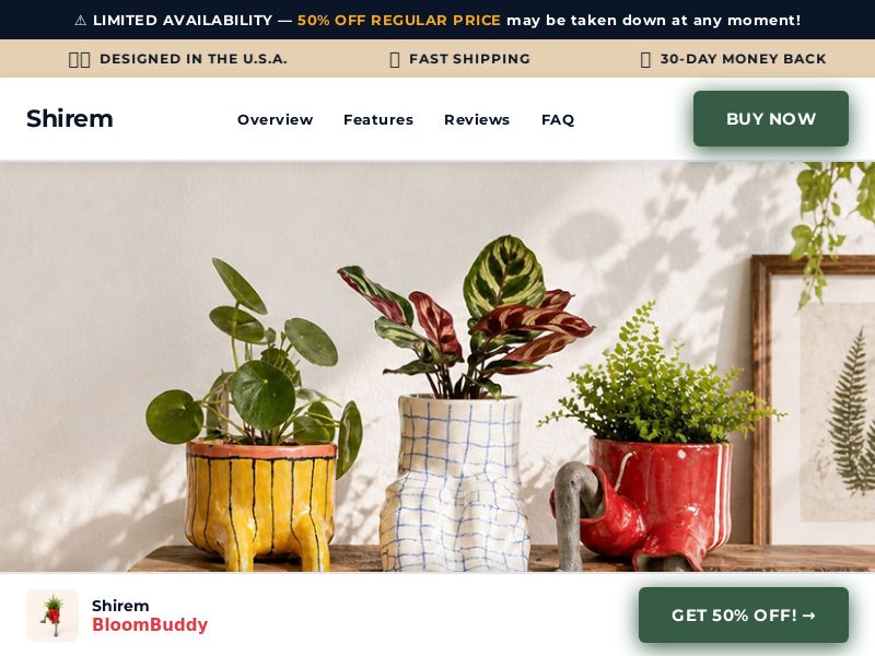 Shirem BloomBuddy Planter [INTL] (Social,Banner,Native,Push,SEO,Search,Brand Bidding) - CPA