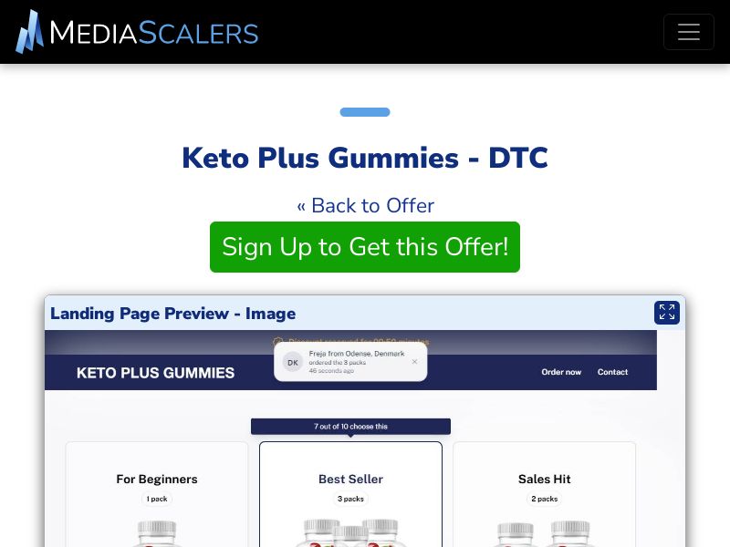 Keto Plus Gummies - DTC (Event Tracking) [UK]