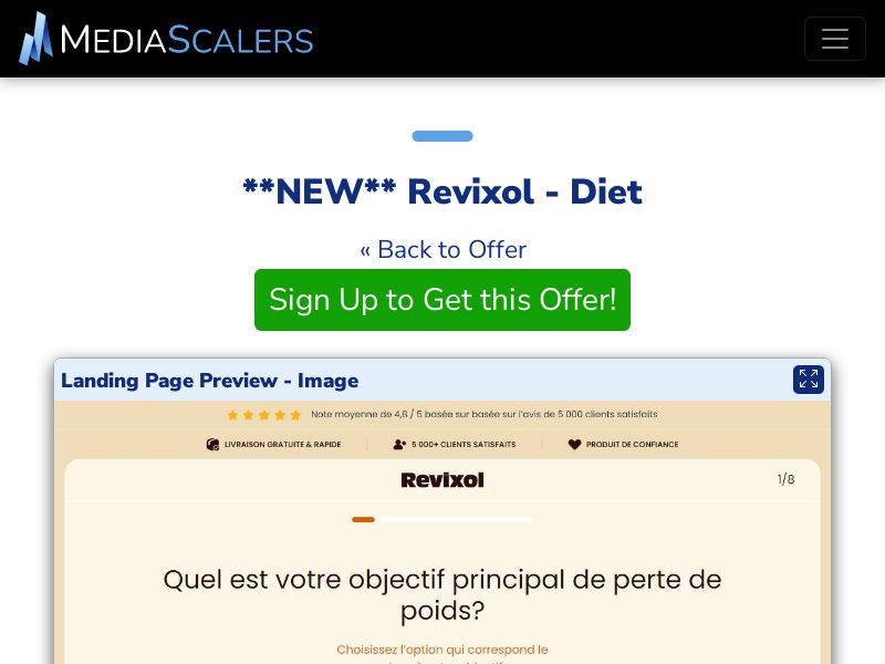 Revixol - Diet {+Quiz, DTC} [FR, CH, BE]