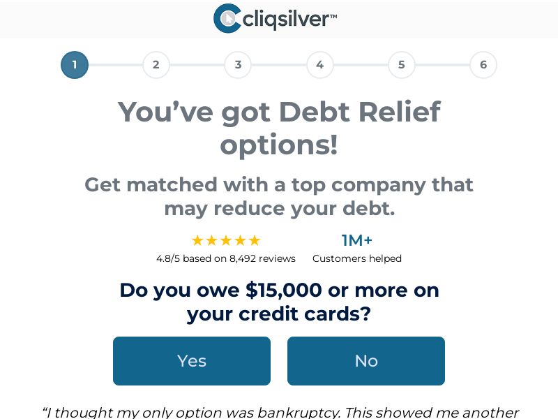 Debt Settlement 15K (cliqsilver) | CPL | US | Pre-Approval