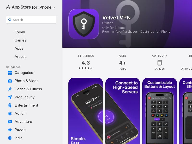 VelvetVPN CPI [WW] iOS