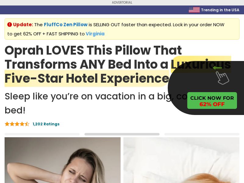 ZenFluffSleep Pillow - DTC [US] (Social,Banner,Native,Push,SEO,Search) - CPA {No BrandBidding}