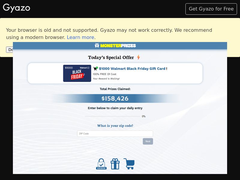 MonsterPrizes - $1000 Walmart Black Friday Gift Card - US