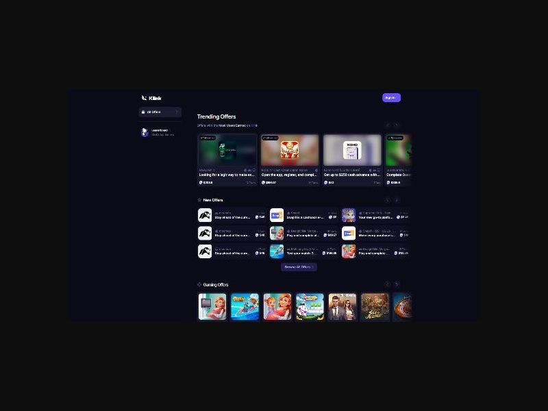 Klink - Earn Cash and Rewards - CPA (US,UK,CA +more)