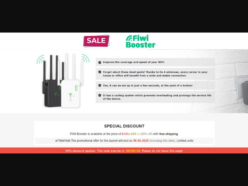 [WEB+MOB] FiWi Booster – WiFi Retranslator /International (112 GEOs) CPS *FB/TT/Google/Taboola Pixel* [Approval Required]