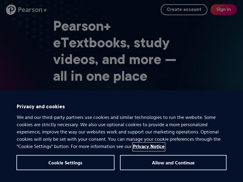 Pearson+ Education eTextbooks & Study Tools - US