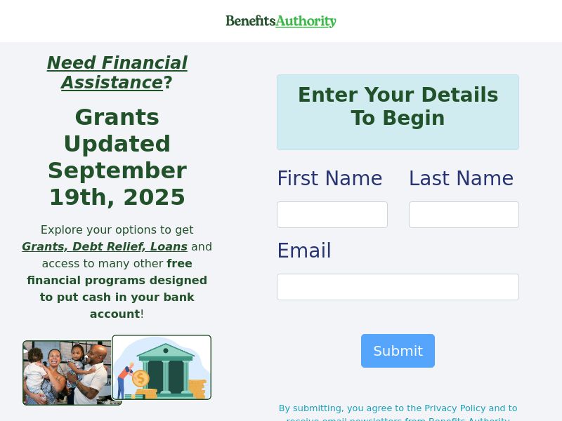 Finance - Benefits Authority US - SOI (daily 50 cap)