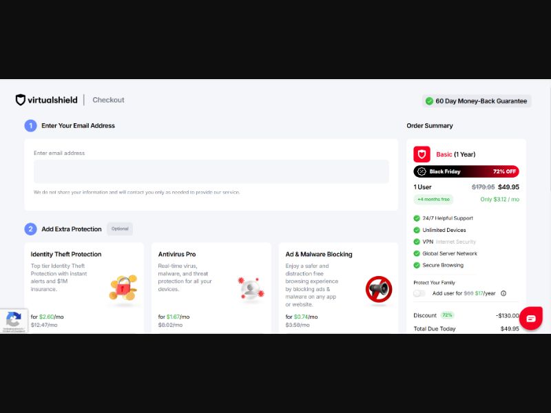 [WEB+MOB] Virtual Shield - Antivirus - DTC $41.63 (Basic/1yr Plan - $3.47/ mo) US/CA/UK CPS
