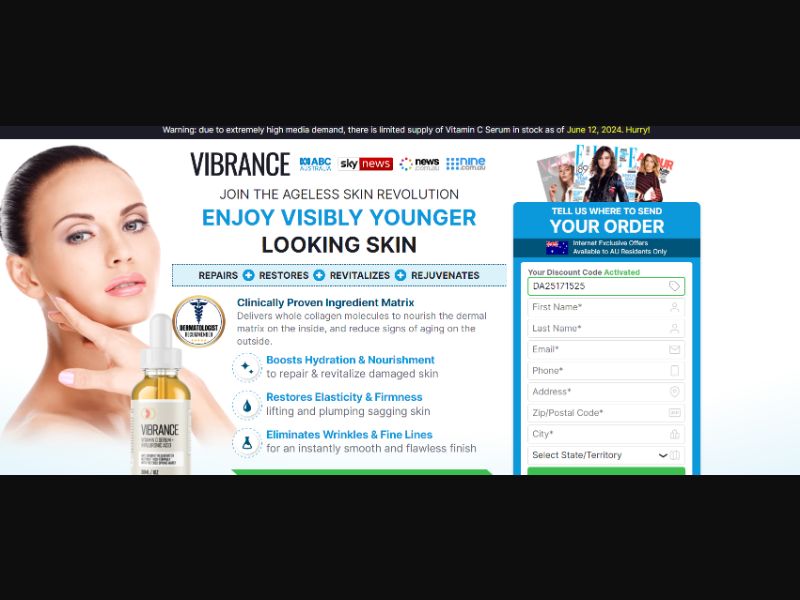 [WEB+MOB] Vibrance Vitamin C Serum /AU [CPS] *FB Pixel* [Approval Required]