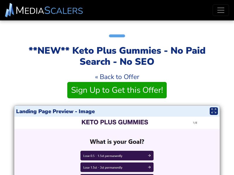 Keto Plus Gummies - No Paid Search - No SEO {+Quiz} [UK]