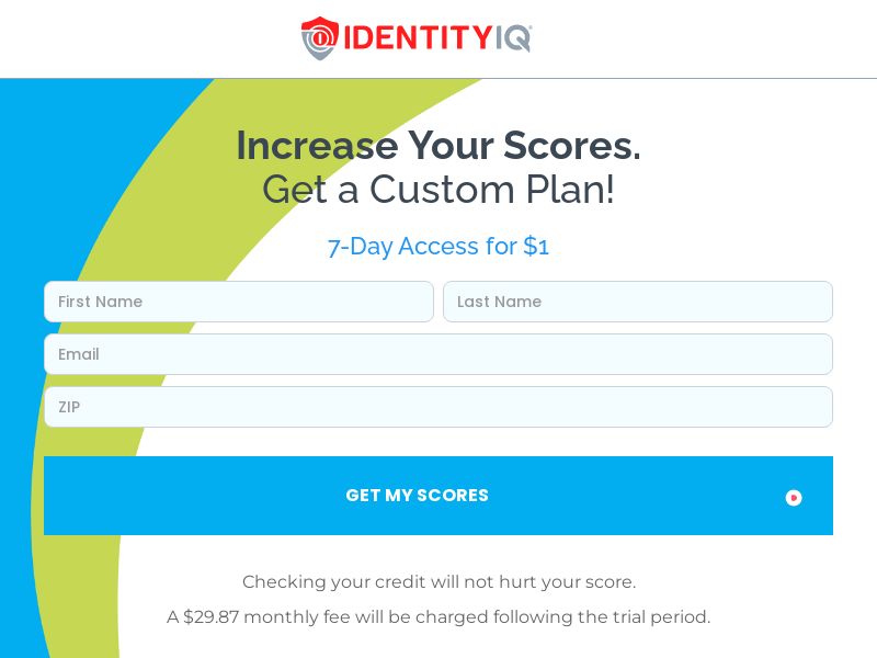 IdentityIQ - $1 7 Day Trial, $29.87