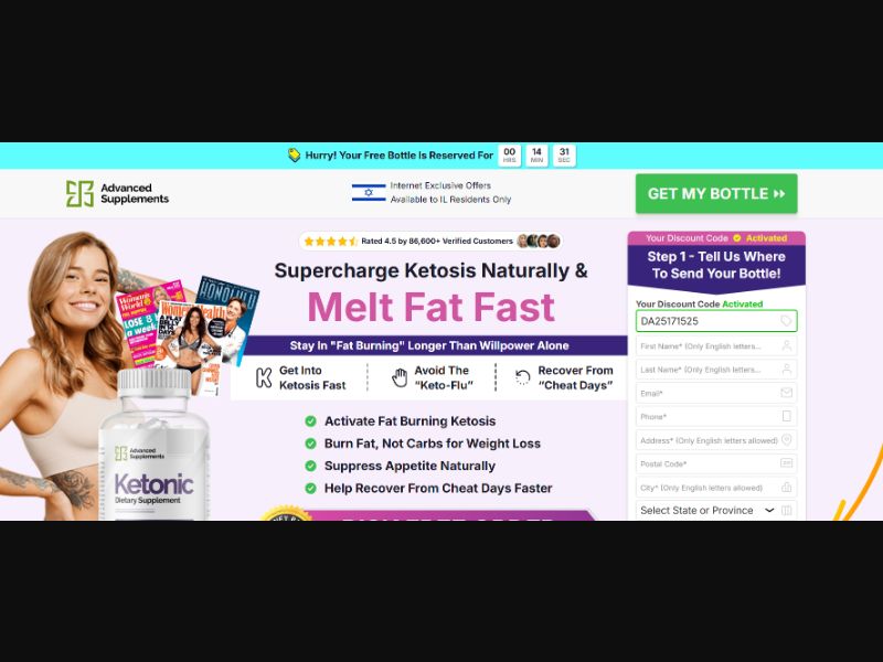 [WEB+MOB] KETONIC Keto Capsules /IL [CPS] *FB Pixel* [Approval Required]
