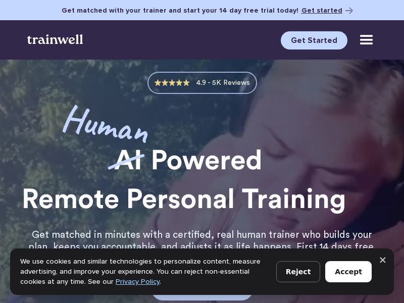 Trainwell - Human Powered Remote Personal Training | US
