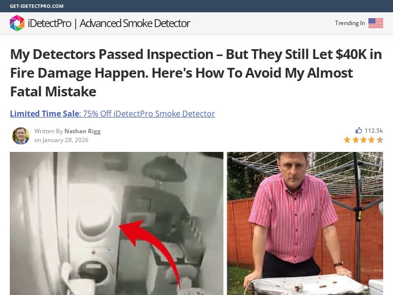 ! NEW OFFER - iDetectPro Smoke Detector - Advertorial [INTL] (Social,Banner,Native,Push,SEO,Search,Brand Bidding) - CPA