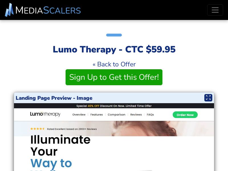 Lumo Therapy - CTC $59.95 {+DTC} (Event Tracking) [US]